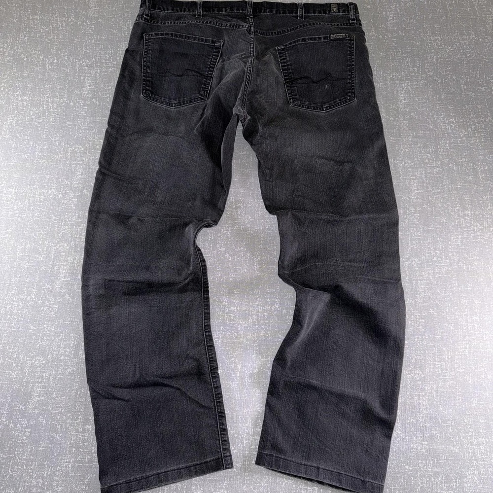 7 For All Mankind Standard Jeans Mens 38x30 Gray Denim Straight Leg Charcoal - Picture 1 of 11